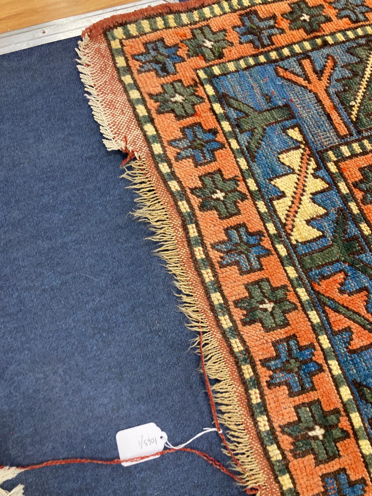 A Kelim geometric rug, 256 x 180cm